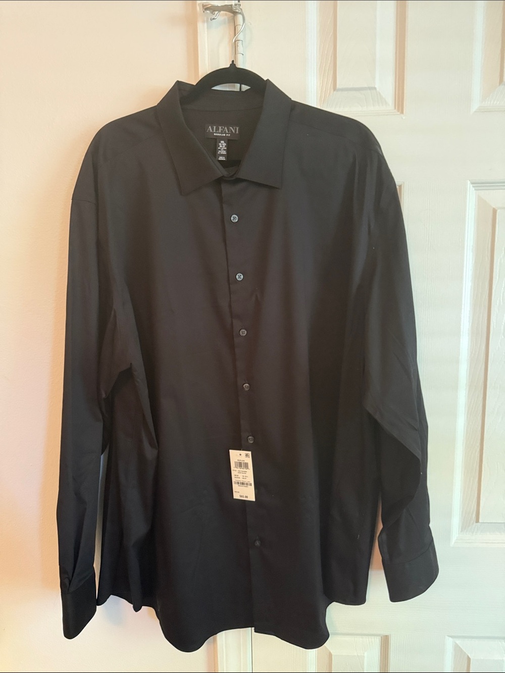 Alfani Men’s Black Long-Sleeve Button-Up Dress Shirt